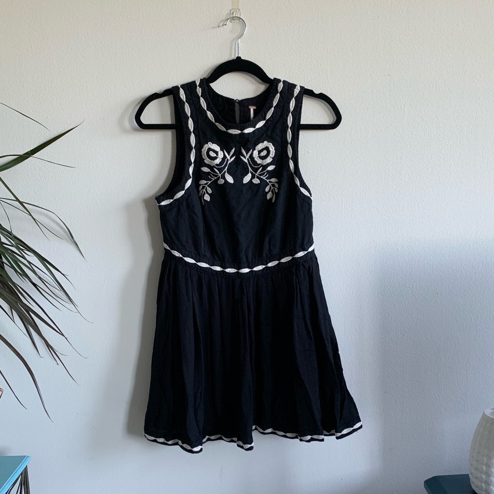 Free People Black Mini Dress